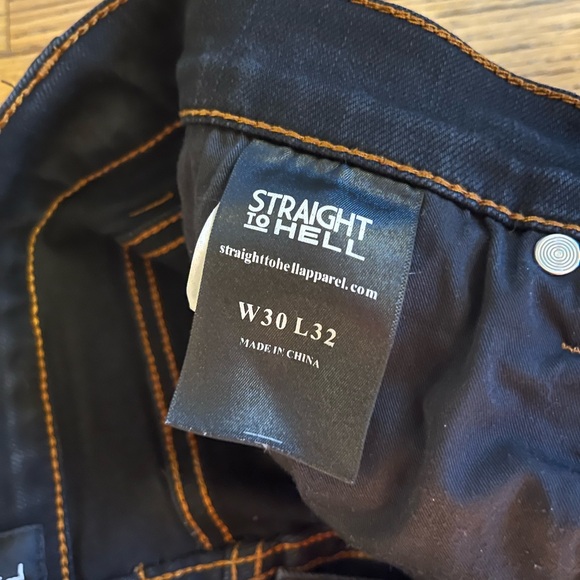 Straight To Hell Skinny James 30W32L Black Jeans - Picture 6 of 7